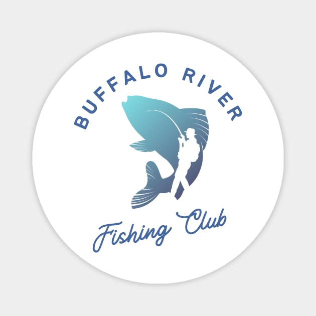 Buffalo River Fishing Club Magnet by Crossbar Apparel